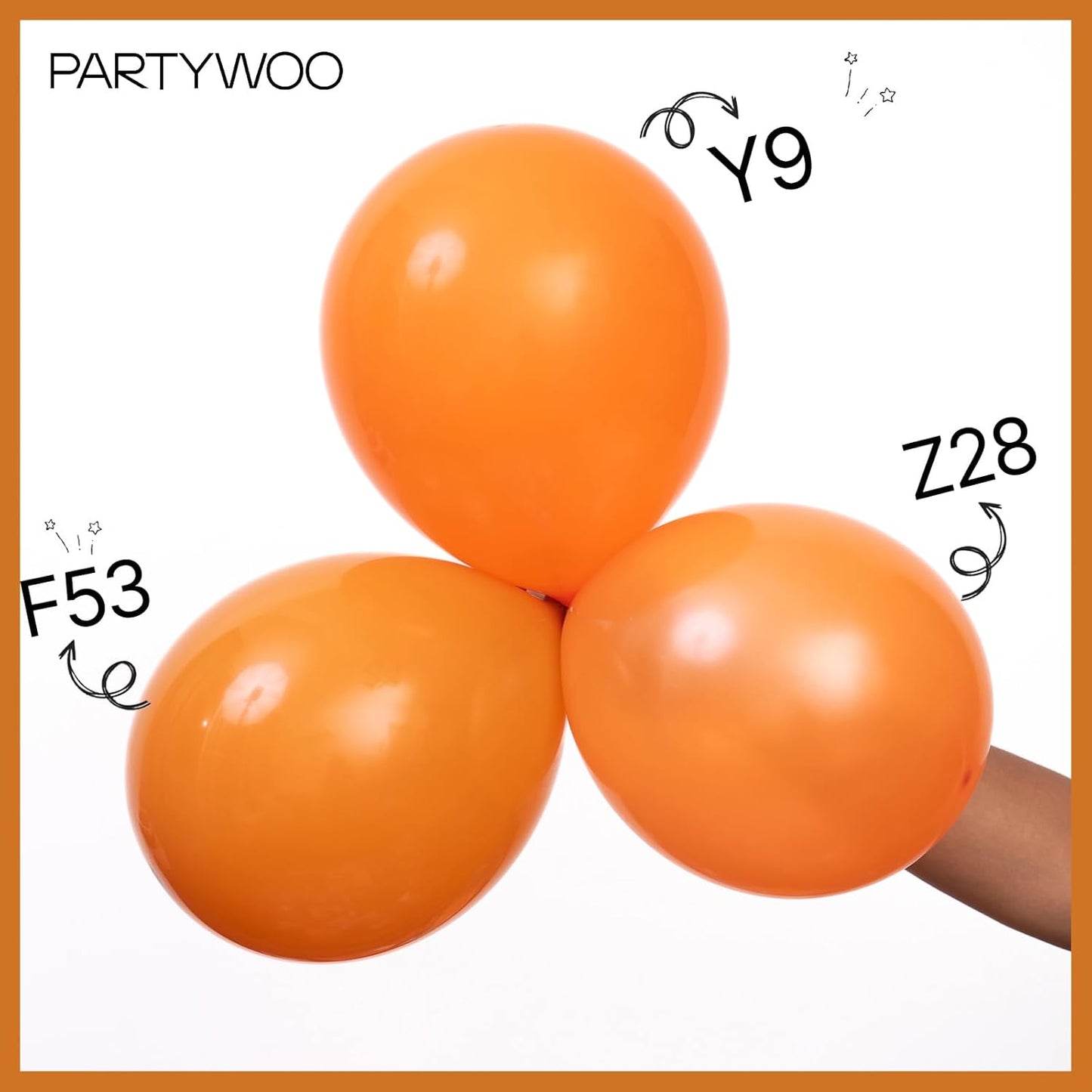 PartyWoo Burnt Orange Balloons - 152-Piece Terracotta Rust Fall Decor Set | 18", 12", 10", 5" Sizes for Autumn Celebrations