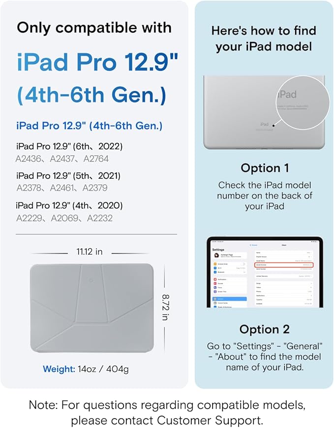 MOFT Dynamic Folio Case for iPad Pro 12.9" (6th 2022 | 5th 2021 | 4th 2020), Slim Magnetic Stand Case with 20+ Viewing Angles, Auto Wake/Sleep, Ultra Thin, Cement x Sapphire