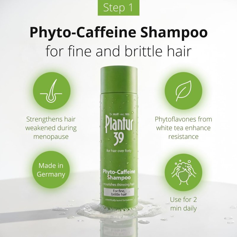 Plantur 39 Fine and Brittle Hair Shampoo and Conditioner Bundle I Promotes Natural Hair Growth I Phyto-Caffeine Formula I Shampoo (8.45 Oz) and Conditioner (5.07 Oz)