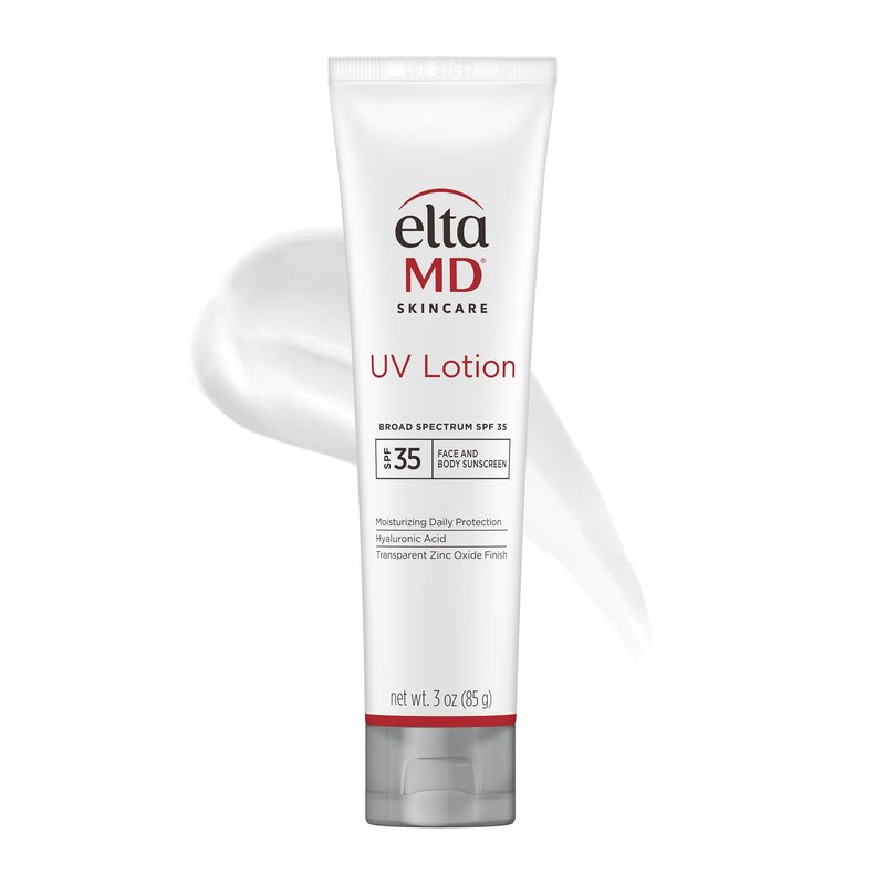 EltaMD UV Lotion Body Sunscreen, SPF 30+ Sunscreen, Body Lotion with SPF Made with Zinc Oxide and Hyaluronic Acid, 3.0 oz