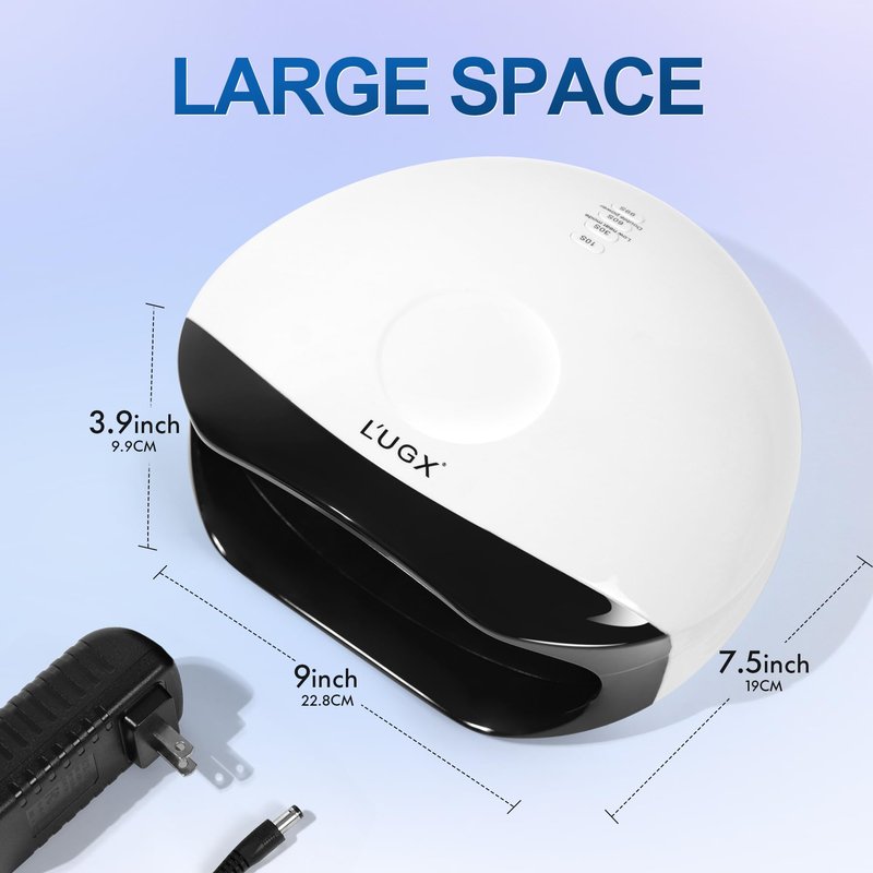 L'UGX 56W UV LED Nail Lamp Nail Dryer for Gel Polish, UV Light Curing Lamp with 4 Timer, Perfect for Manicure and Pedicure
