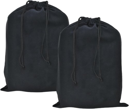 GONGKANGYUAN Shoe Bags - 2 Pack Flannel Travel Pouches with Drawstring for Men & Women