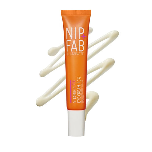 Nip+Fab Vitamin C Fix Eye Cream 10% 0.5 fl oz | with Peptides, Caffeine and Niacinamide for Smoother, Brighter Under Eye Skin | 3 Forms of Vitamin C