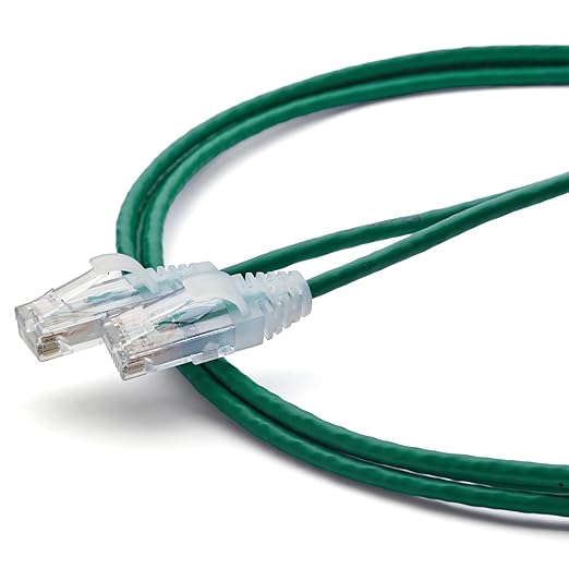 TRUECABLE Cat6 Component Rated Patch Cable, Unshielded (U/UTP), 7ft, Green, 28AWG Stranded Pure Copper, Snagless 10G High-Speed Ethernet Cable, PoE++ 4PPoE 100W, UL Listed, RoHS-3, 1 Pack