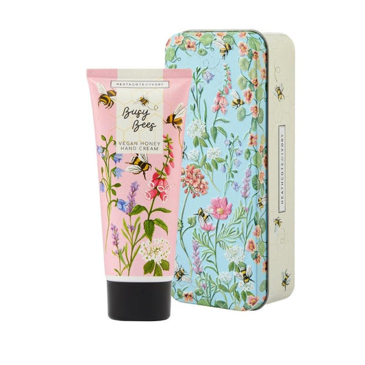 Heathcote & Ivory Busy Bees Vegan Honey Hand Cream Tin 3.4oz