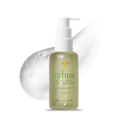 Rahua Aloe Vera Hair Mousse – Volumizing Foam for Flexible Hold, Shine & Defined Texture – With Organic Oil, Guayusa & Sugarcane – Natural Hair Styling for All Hair Types - 6.4 fl oz