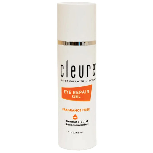 Cleure Anti Aging Eye Gel - Gentle Daily Hydrating Eye Serum for Sensitive, Dry Skin - Fragrance Free (1 fl oz, Pack of 1)