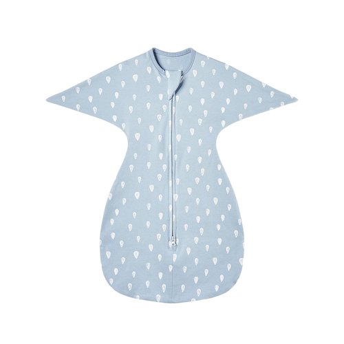 Insular Baby Transitional Swaddle - 2-Way Zipper Newborn Sleep Sack | Arms Up Infant Sleeping Bag, Raindrop, 0-3 Months