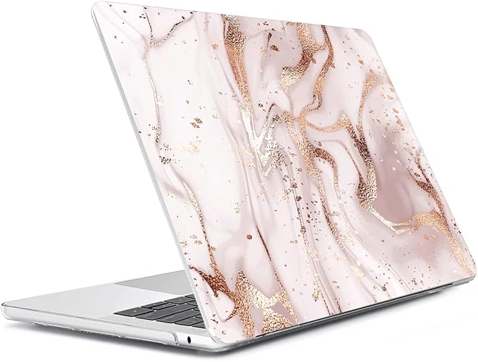 HOHAIYOO for MacBook Air 13 inch Case 2026 2025-2022 M5 A3449 M4 A3240 M3 A3113 M2 A2681, Plastic Hard Shell&Keyboard Cover&Screen Film&Webcam Cover for MacBook Air 13.6 inch Case, Abstract Marble