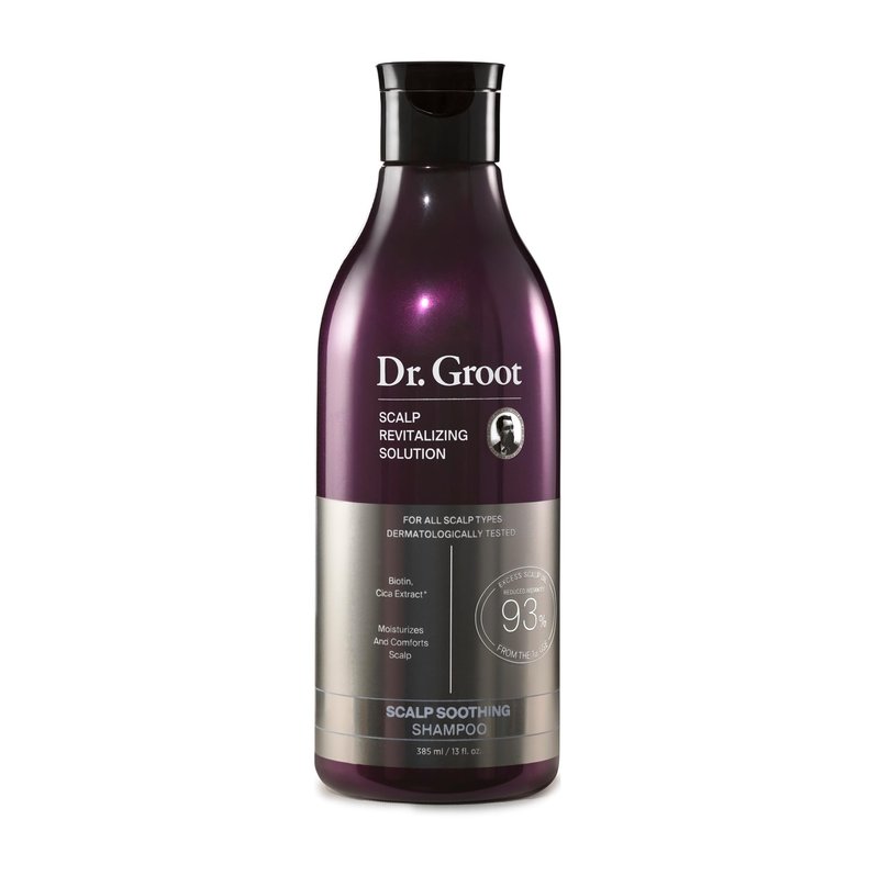 Dr. Groot Scalp Soothing Shampoo with Biotin, Centella, and Prebiotics - Moisturizing Kbeauty Solution for Dry Scalp, Korean Hair Care, Scalp Revitalizing Shampoo