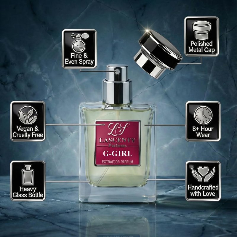 G-GIRL Blue Stiletto Inspired Floral Gourmand Perfume - Long Lasting 50ml EDP