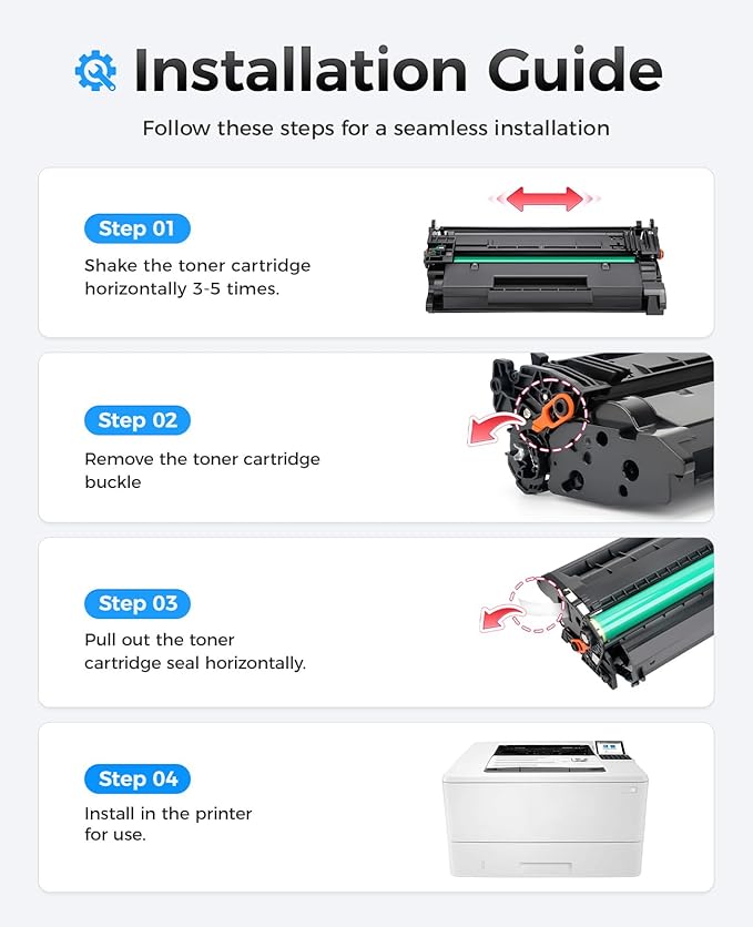 58X Black Toner Cartridge 2-Pack with chip High Yield Replacement for HP 58X CF258X 58A Compatible with HP LaserJet Pro MFP M428dw M428fdn M428fdw M404dn M404dw M404n Enterprise M430f M406dn Printer