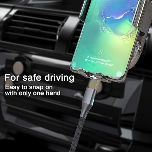 N. NETDOT Magnetic Charging Cable, Gen10 Nylon Braided Magnetic Phone Charger Compatible with USB-C and Micro-USB Devices (3.3ft/3 Pack Black)