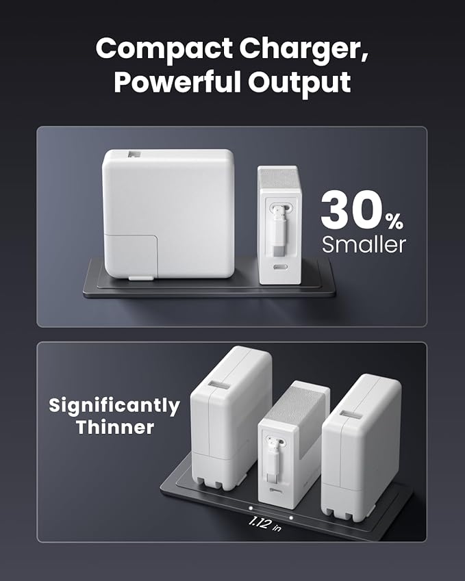 Gitryin 4 Type-C Retractable Wall Chargers with 1 USB A Port and 1 Power Strip, 12-in-1 Modular Charging Station