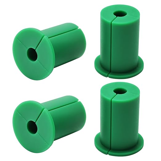 EASYEAH 4pc Starlink Cable Grommet 1" Silicone Waterproof Wall Hole Pass Through Split Cable Bushings for TV Wire Ethernet Cord, Starlink Cable Routing Kit Accessories, 38mm/1.5" Ht, Green