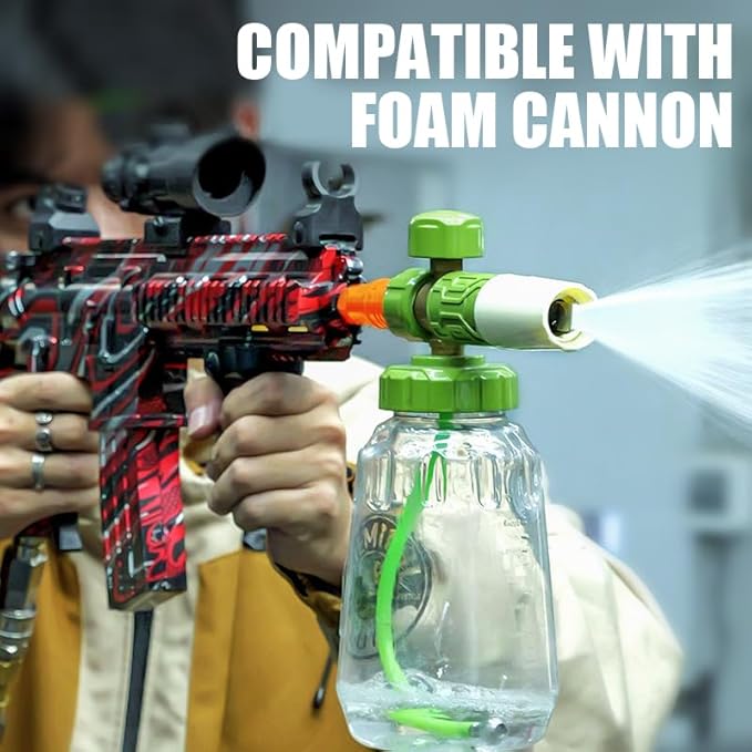 Pressure Washer Gun with Swivel â 3600 PSI High Pressure Spray Gun with 3/8" Quick Connect Plug â Foam Cannon Compatible Power Washer Handle for Car, Home & Outdoor Cleaning (Red)