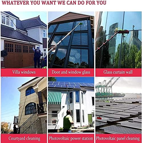 Telescopic Glass Cleaning Brush,Photovoltaic Panel Cleaning 3.6-11M Water Fed Telescopic Brush Window Clean Extendable Cleaner Conservatory Roof Cleaning Tools Photovolta,18ft/5.