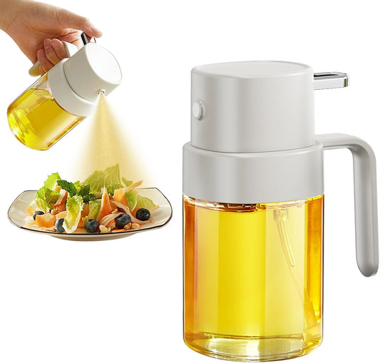 YARRAMATE Mini Oil Sprayer - Premium 6.8 OZ Food-Grade Olive Oil Spray Bottle for Cooking | Portable Kitchen Mister (White)
