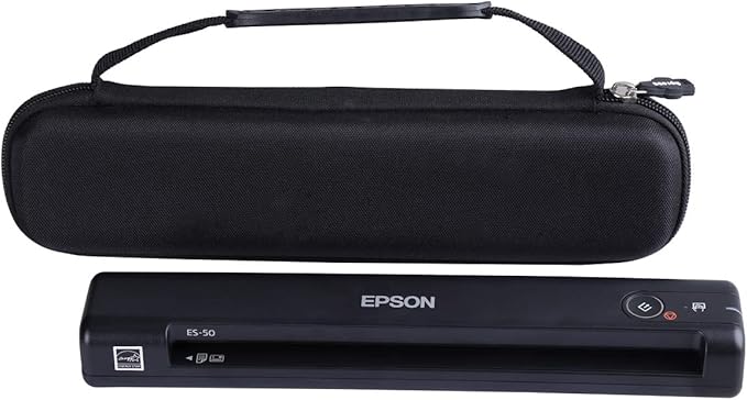 Aproca Case Compatible with Epson Workforce ES-50 ES-55R ES-60W ES-65WR DS-30 DS-70 DS-80W Document Scanner, Portable Storage Bag for Accessories (Case Only)
