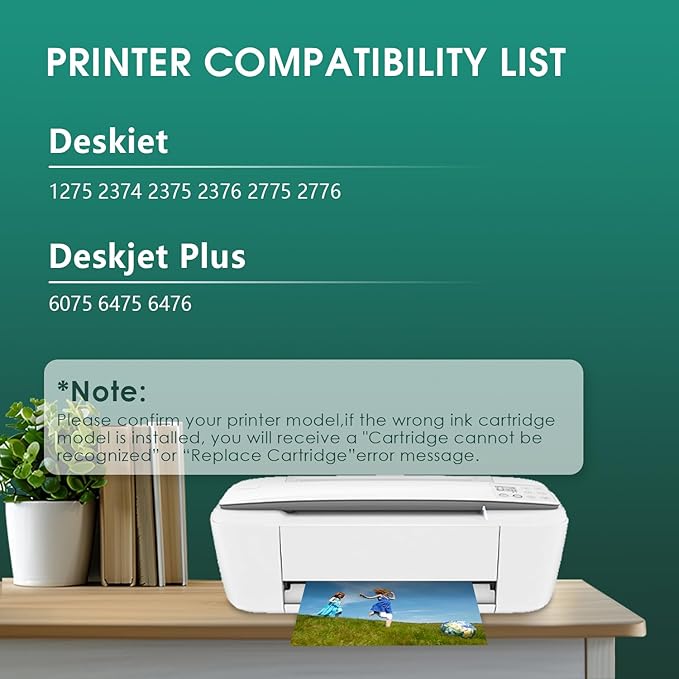 667XL 667 XL 667 Ink Cartridges Replacement for hp 667 Ink cartridges Black Work for Deskjet Ink Advantage 1275 2375 2775, Deskjet Ink Advantage Plus 6075 6475 6476 (2 Black)