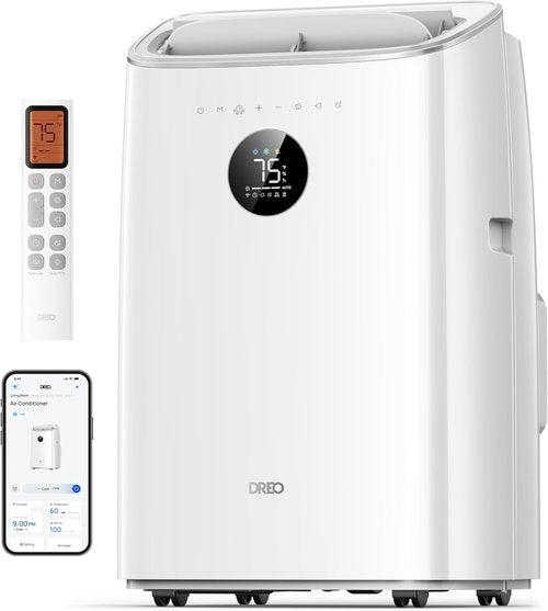 DREO Portable Air Conditioner - 8000 BTU Smart AC Unit for Quiet Bedroom Cooling | 45dB, APP/Voice Control
