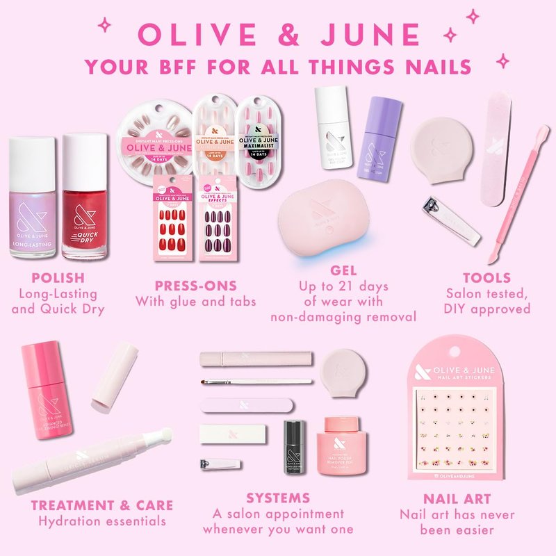 Press-On Nails Kit - 4 Realistic Fake Nail Sets | HD Crisp White, Classic French, Shimmery Super Star, BP Icy Blue - Non-Damaging Glue, Up to 14 Days Wear