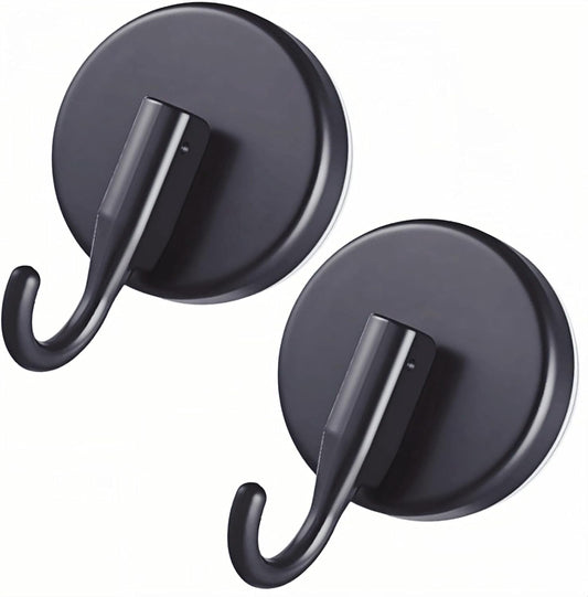 Skiennix Wreath Hanger Suction Hooks - 2 Pack Black Suction Cups for Glass & Metal | Versatile Wall Hooks for Towels & Holiday Decor
