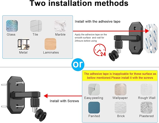 2 Pack 360 Degree Adjustable Adhesive Mount for All-New Blink Outdoor (4th Gen,3rd Gen) Blink XT / XT2, Blink Mini Camera Mounting Bracket, Wall Mount