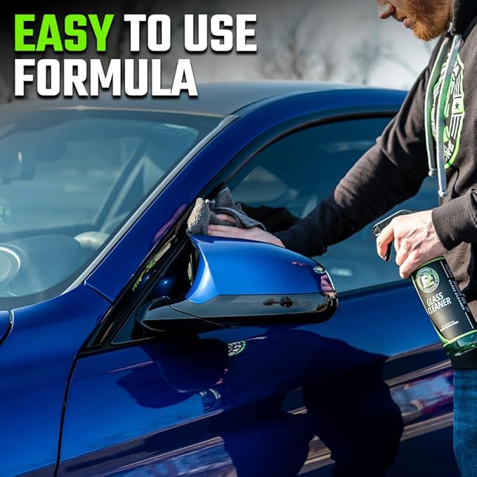 ExoForma Glass Cleaner - Streak Free Window & Glass Cleaner | Crystal Clear Finish | Safe On Window Tint, Nav Screes, Mirrors & More | 16 oz