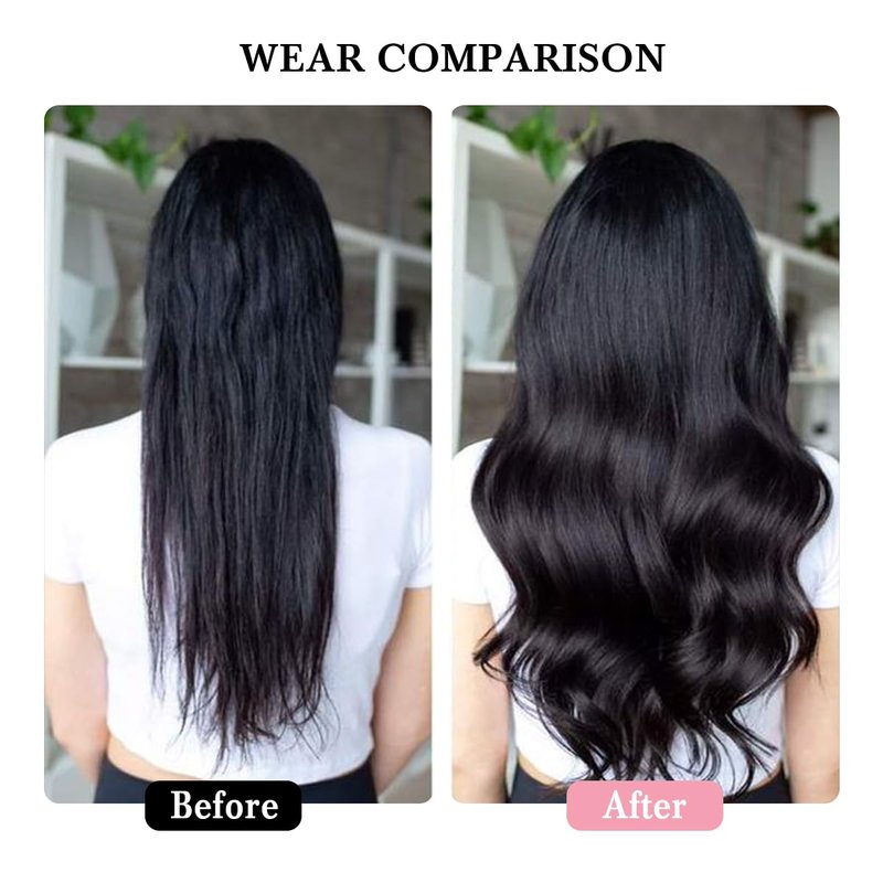 Clip in Hair Extensions Real Human Hair for Women Invisible Natural Straight Seamless Clip on Hair Extensions 8pcs Double Weft 2.8oz/70g (#4P/27 Medium Brown/Dark Blonde, 18 Inch)