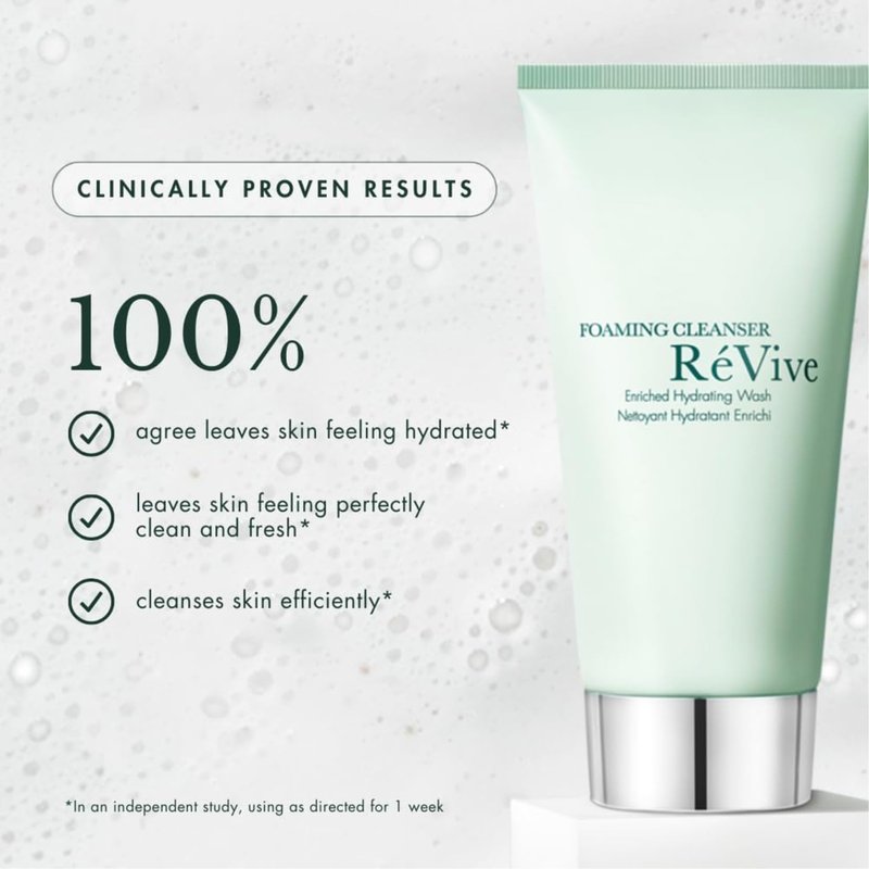 RéVive Foaming Facial Cleanser - Hydrating Face Wash Enriched with Vitamin E for Increased Skin Barrier Protection - Removes Impurities and Excess Oil to Reveal Fresh, Clean Skin (4.2 oz)