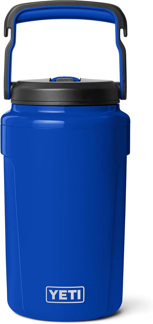 YETI Silo Half Gallon Insulated Water Jug - Leakproof Sports Bottle with Straw Cap & Fence Hook - Ice-Cold Drinks, Royal Blue
