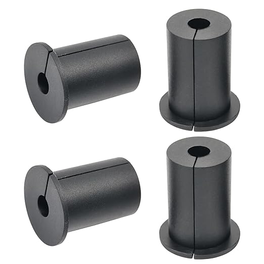 EASYEAH 4pc Starlink Cable Grommet 1" Silicone Waterproof Wall Hole Pass Through Split Cable Bushings for TV Wire Ethernet Cord, Starlink Cable Routing Kit Accessories, 38mm/1.5" Ht, Black