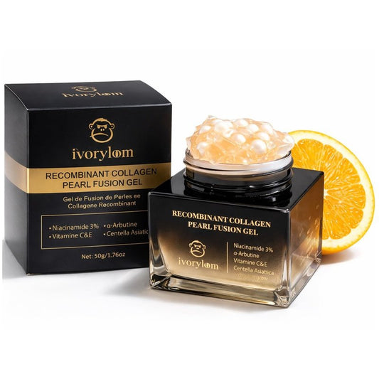 ivory loom Adaptive Hydration Pearl Fusion Gel | Recombinant Collagen, Niacinamide, Alpha-Arbutin, Vitamin C & E | Next-Level Hydration, Zero Greasiness | For All Skin Types | 50g (1.76 oz)