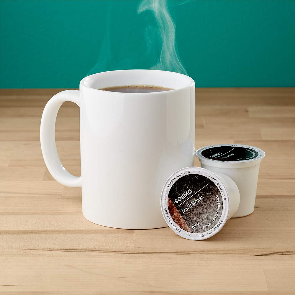 Solimo Dark Roast Coffee Pods - Compatible with Keurig 2.0 | 100 Count Pack for Bold Flavor
