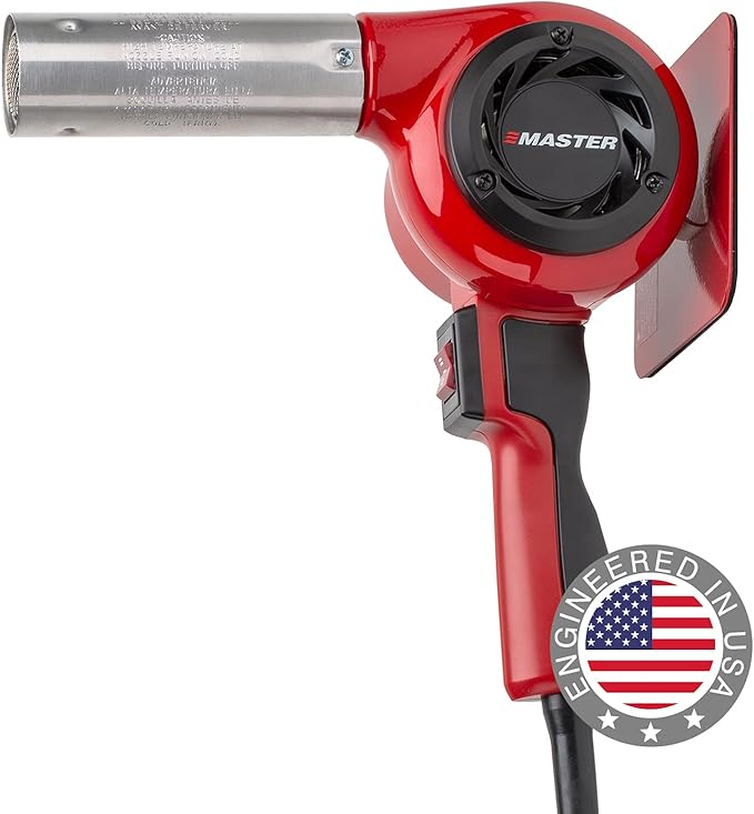 Master Appliance HG-501D Industrial Heat Gun, High Airflow, Quick Change Plug-In Heating Element, 1200F, 120V, 1740W, 14.5 Amps, Engineered In USA