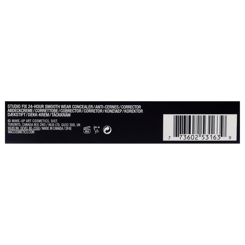 MAC Studio Fix 24-Hour Smooth Wear Concealer - Long-Lasting, Full Coverage | NC43, 0.24 oz