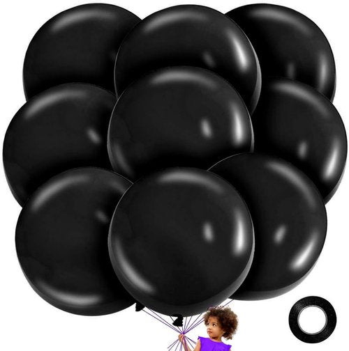 LEEZZIZZ 36-Inch Jumbo Latex Balloons - 9 Pack for Kids' Party, Wedding & Birthday Decorations