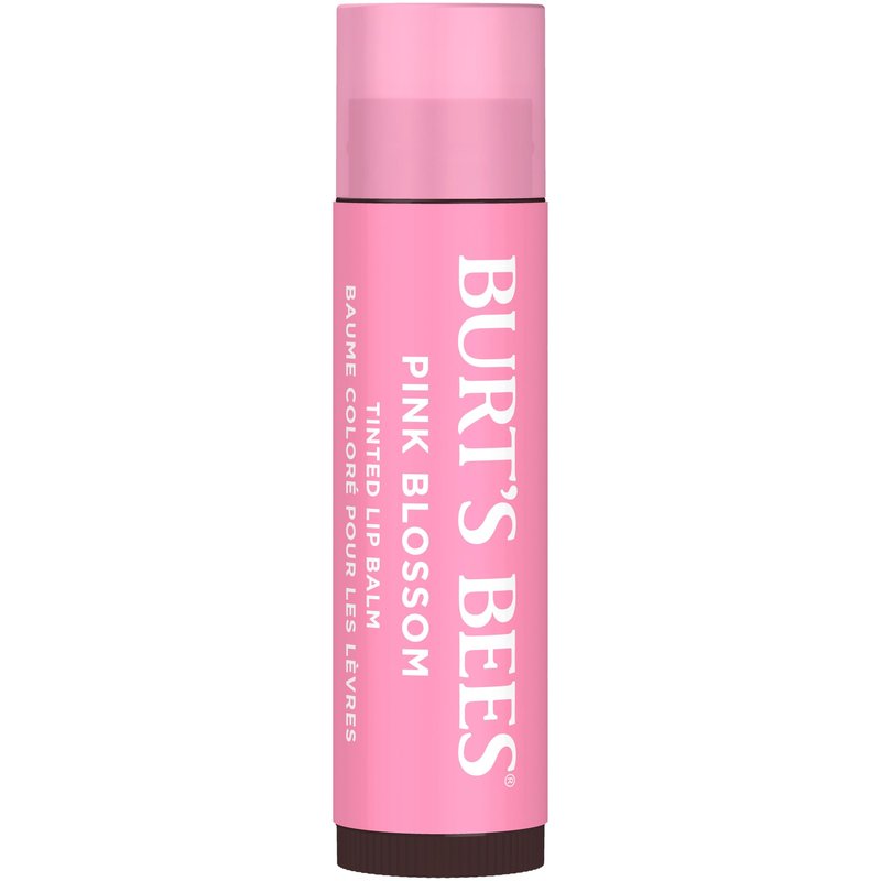 Burt's Bees Lip Tint Balm, Mothers Day Gifts, with Long Lasting 2 in 1 Duo Tinted Balm Formula, Color Infused with Deeply Hydrating Shea Butter for a Natural Buildable Finish, Pink Blossom (2-Pack)