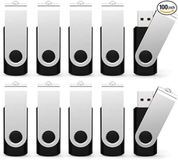 TOPESEL 100 Pack Flash Drives 2GB Bulk USB 2.0 Flash Drive, Thumb Drive USB Memory Stick Flash Drive USB Memory Stick