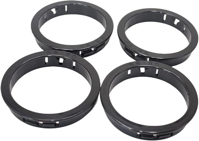 EASYEAH 2-3/8"(60mm) Black Snap-in Knockout Insulating Bushing Grommets, Plastic Cable Hole Grommets for Wiring, Round Nylon Snap in Locking Electrical Wire Cord Hose & Tubing Bushings Grommets, 4pcs