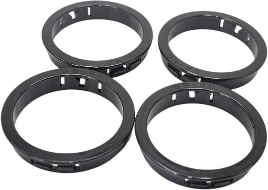 EASYEAH 2-3/8"(60mm) Black Snap-in Knockout Insulating Bushing Grommets, Plastic Cable Hole Grommets for Wiring, Round Nylon Snap in Locking Electrical Wire Cord Hose & Tubing Bushings Grommets, 4pcs