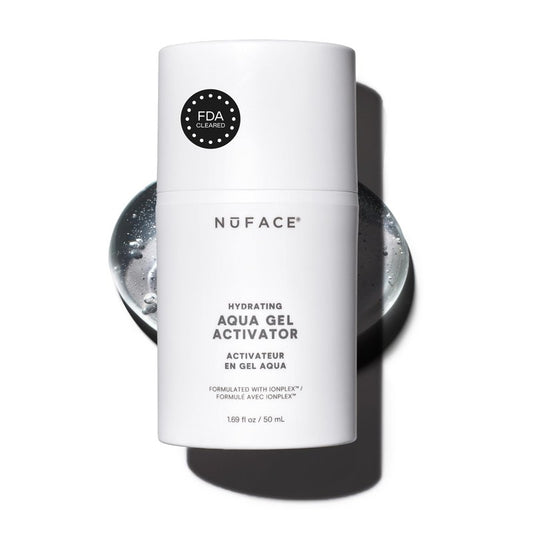 NuFACE IonPlex Aqua Gel Activator - The FDA-Approved Un-Dupeable Microcurrent Facial Device Conductive Gel for Face & Body Devices + Hyaluronic Acid & Glycerin 24-Hour Hydration, 1.69 oz