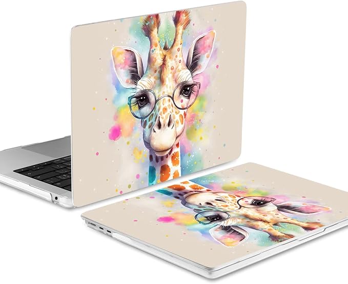 MEEgoodo Case for M5/M4/M3/M2 MacBook Air 13 inch Case 2026 2025 2024 2022, Fit Model A3449/A3240/A3113/A2681, Laptop Hard Shell Compatible with MacBook Air 13.6-inch, Giraffe