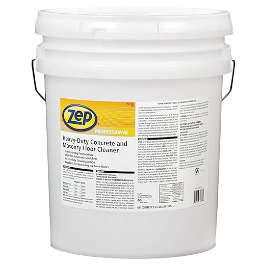 Zep Driveway, Masonry and Concrete Cleaner and Degreaser Concentrate - 5 Gallon (1 Unit) 1041549 - Construction Grade Degreaser Removes Grease, Dirt, and Oil Stains on Concrete, Brick, Asphalt, and