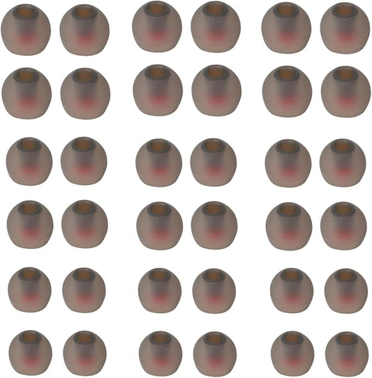 CYADCI Earbud Tips Soft and Comfortable Silicone Ear Bud Replacement Pieces Fit Most in-Ear Headphones，Inner Hole 3.8mm -5.5mm，18 Pairs Black and Red S/M/L Replacement Earbud Tips