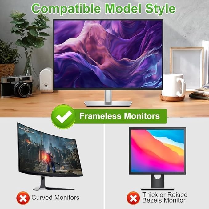 Hoktods Magnetic Computer Privacy Screen Filter 21.5 Inch, Removable Hanging Aluminum Alloy Privacy Shield for 16:9 Widescreen Monitor, Anti Spy Anti Scratch Anti Glare Blue Light Screen Guard