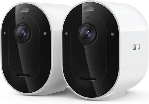 Arlo Pro 2K HDR Security Camera - Wireless Outdoor, Rechargeable Battery, 1-Month Secure Plan Trial | 2-Pack, White