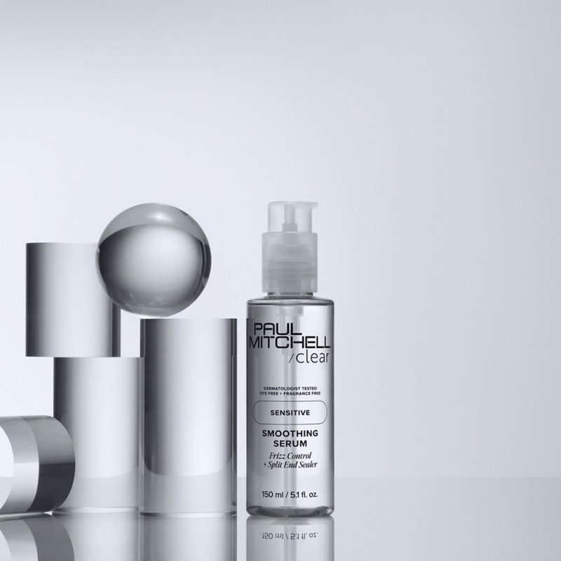 Paul Mitchell Clear Smoothing Serum, Blowout Primer, Fragrance Free, For Sensitive Scalp + Skin, 0.85 fl oz