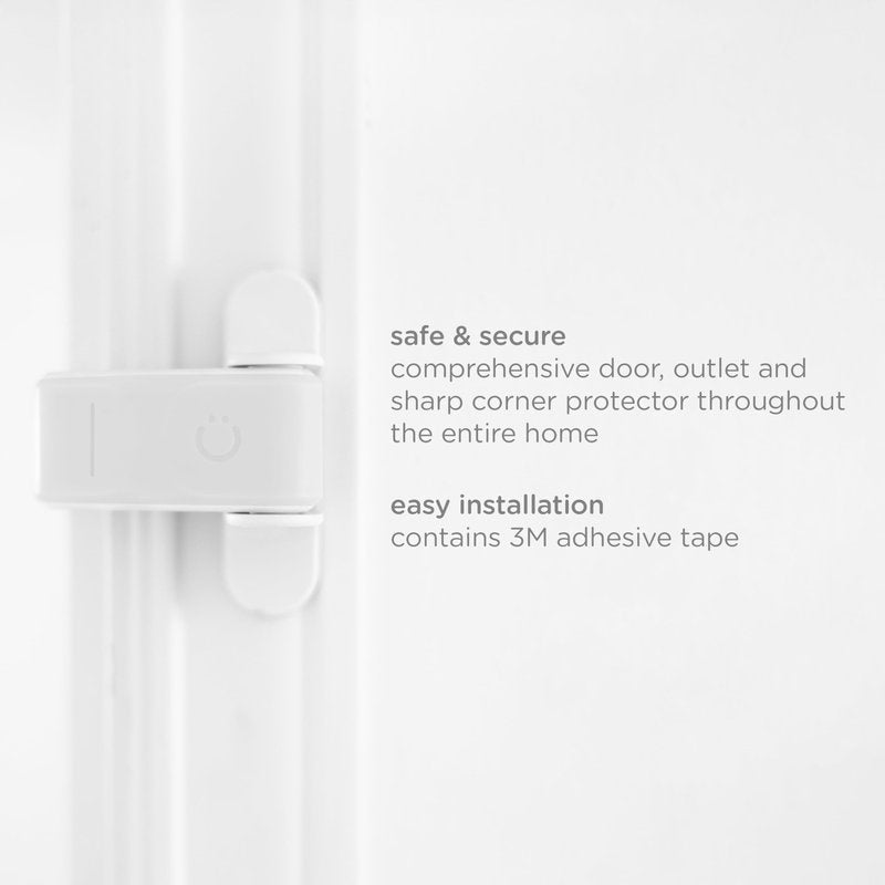 Ubbi Safety Bundle, Safeguarding and Baby Proofing Set, Includes 36 Outlet Covers, 16 Table Corner Protectors and 2 Pinch Guards, Child Safety Kit, White